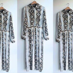 Topshop - Snakeskin Shirt Dress